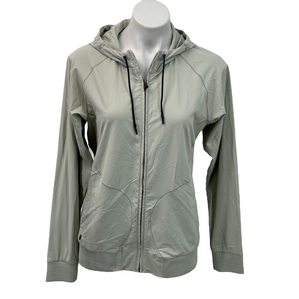 Outdoor Research Jacket Hoodie Women L Green Ferrosi Crosstown Full Zip Hiking